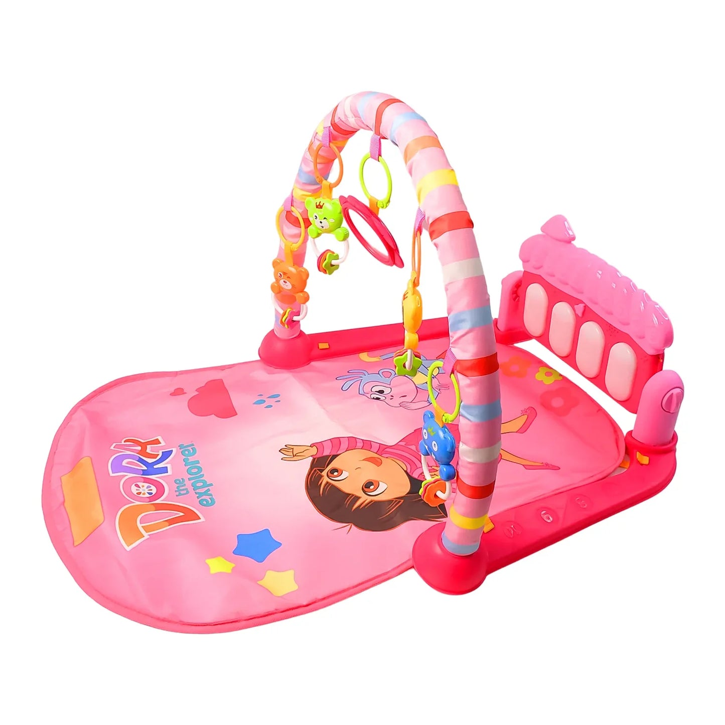 2in1 Baby Kick And Play Piano Gym Mat Fitness Rack (1 Set) - Zidbik