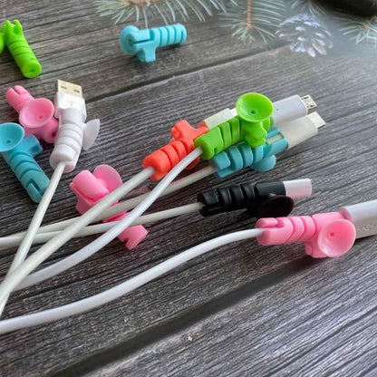 Cable Cord Protector Saver With Suction End (Suction Winder  4 Pcs Set) - Zidbik