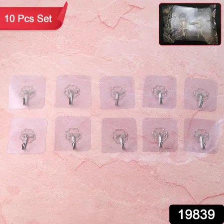 Heavy Duty Flower Adhesive Wall Hooks - (10 Pc Set) - Zidbik