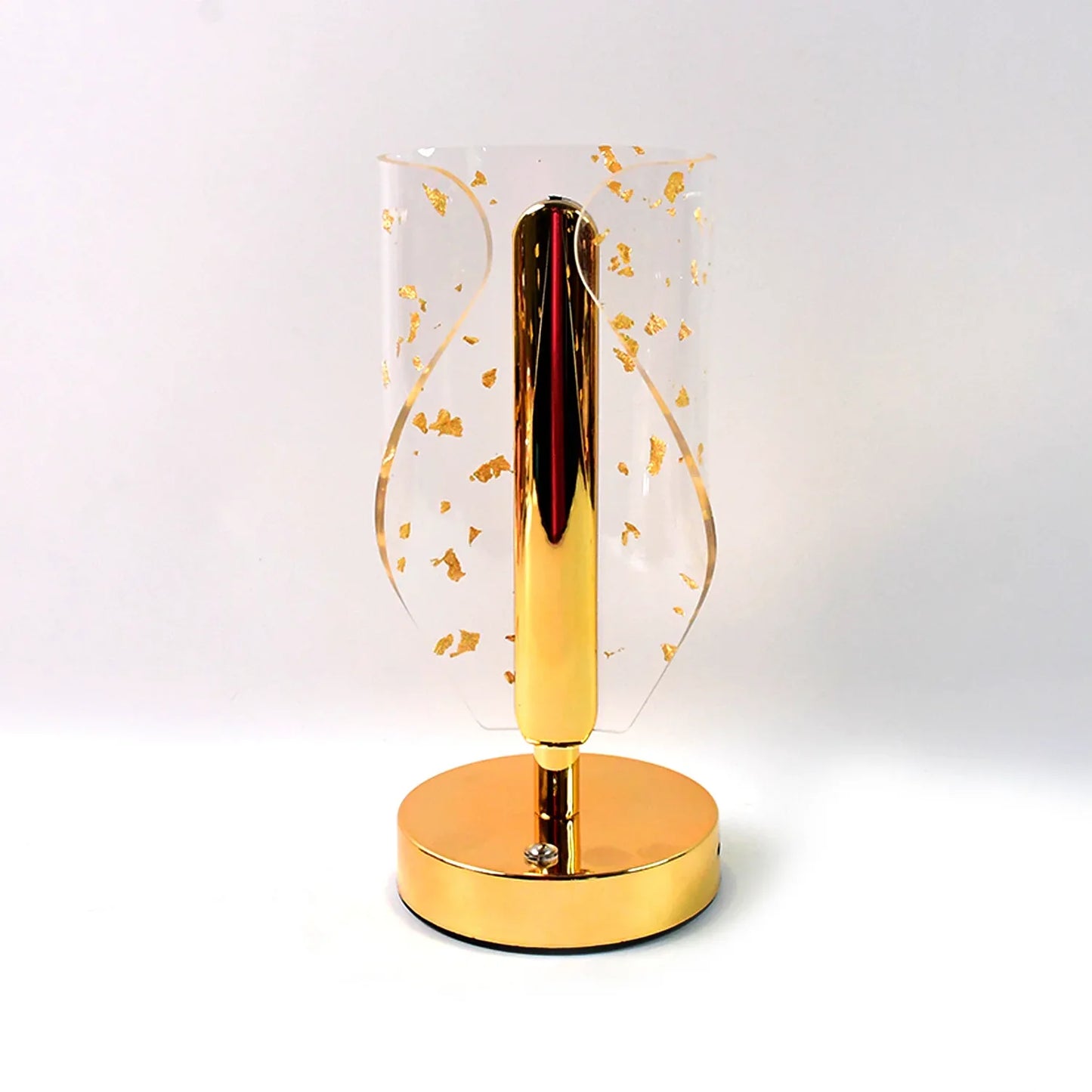Luxury Golden Leaf Design Crystal Table Lamp (1 Pc) - Zidbik