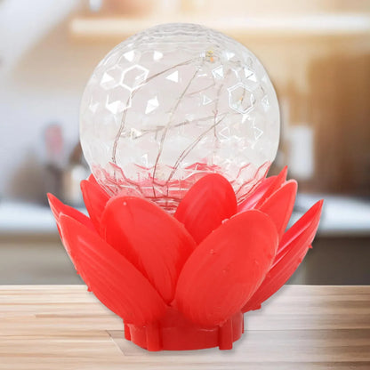 Crystal Ball Lotus Led Decorative Light (1 Pc) - Zidbik