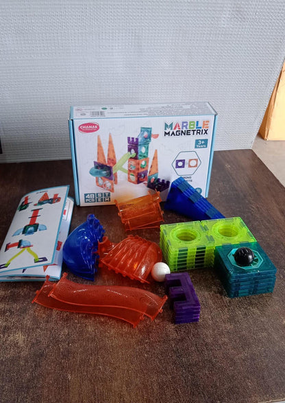 Marble Magnetrix Magnetic Marble Run Building Set - Zidbik