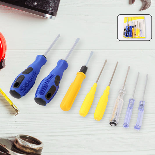 8 In 1 Hand Tool Kit Steel And Plastic Hammer Screwdriver  Tape - Zidbik
