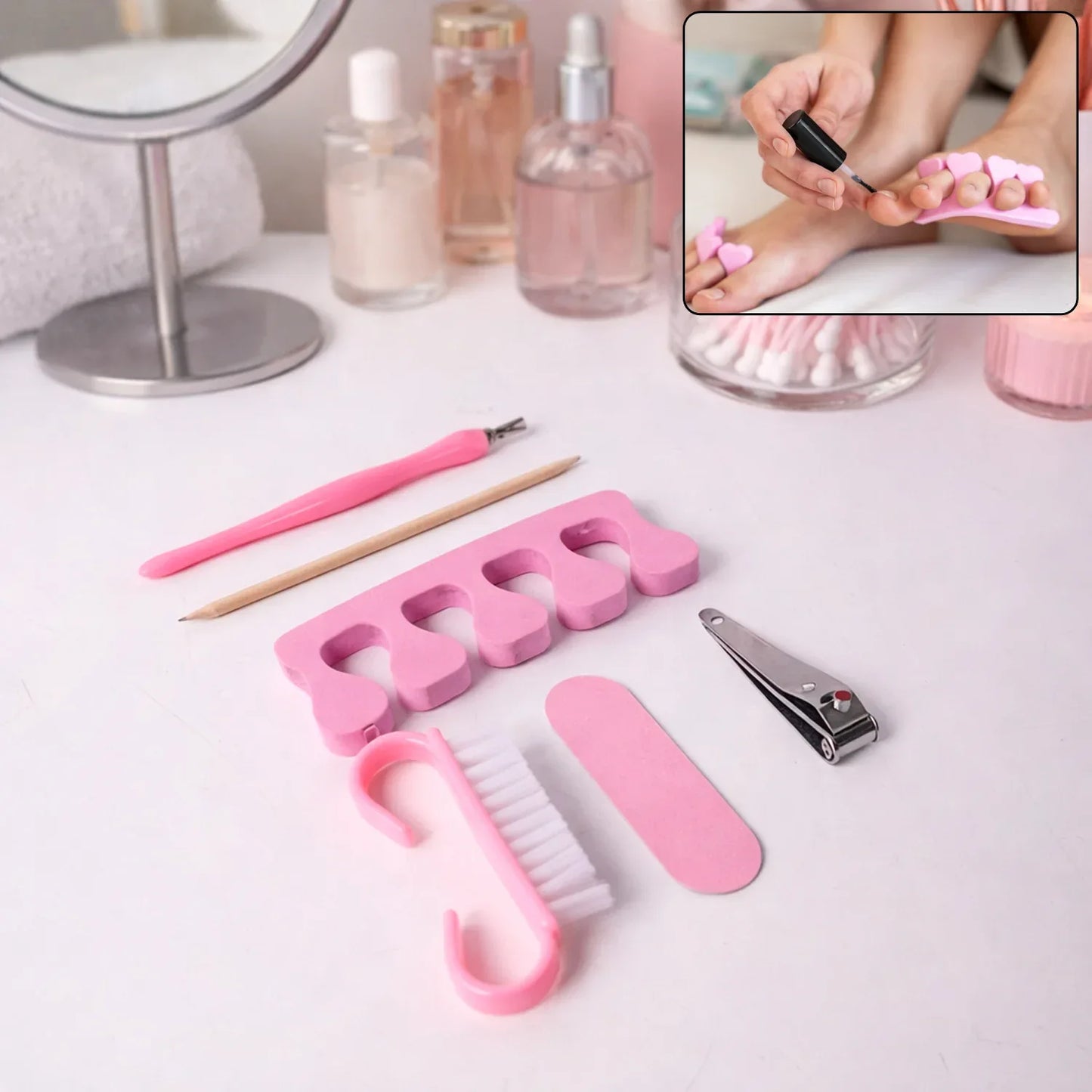 6-in-1 Multipurpose Manicure And Pedicure Grooming Kit - Zidbik