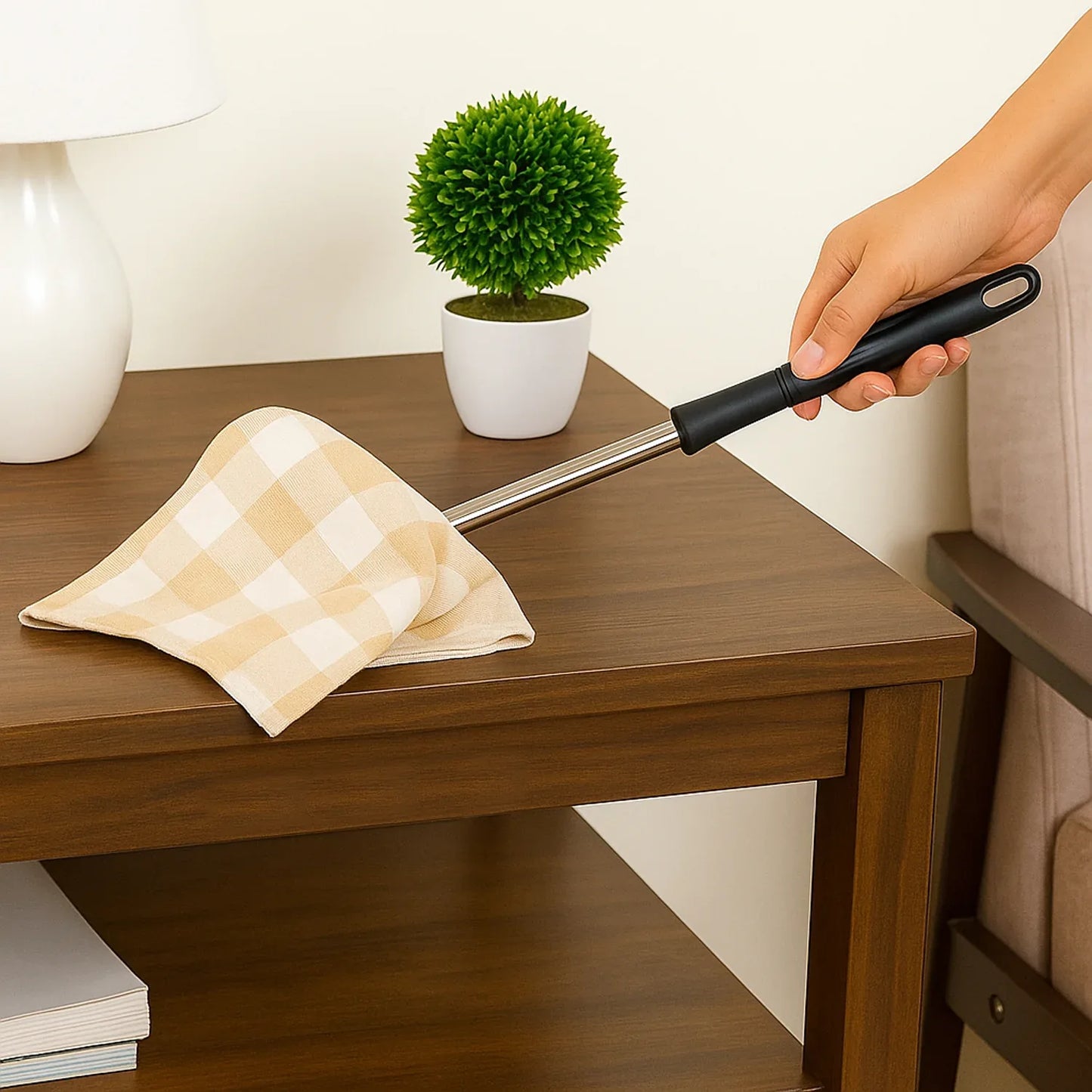 Non-extendable Dusting Cloth With Handle (1 Pc) - Zidbik