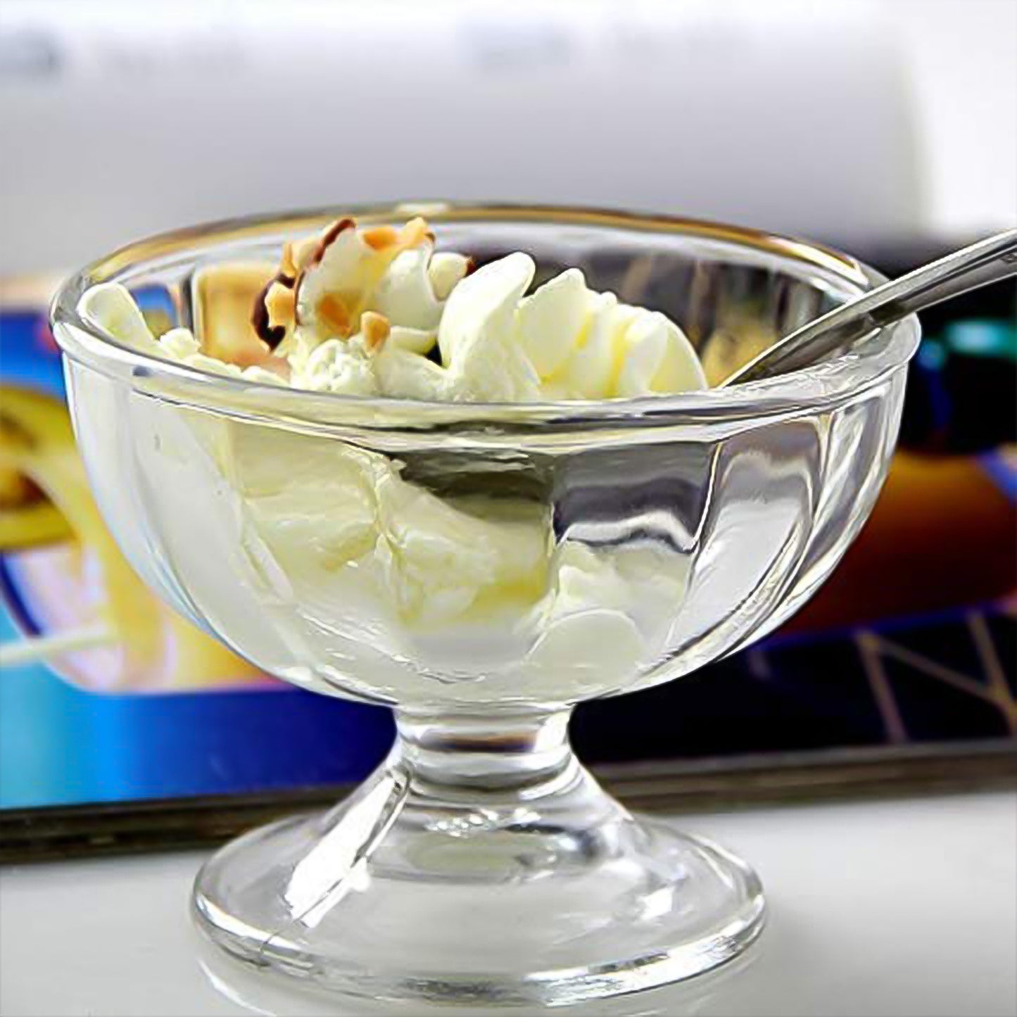 Premium Glass Ice Cream Dessert Bowl 6 Pc Set - Zidbik