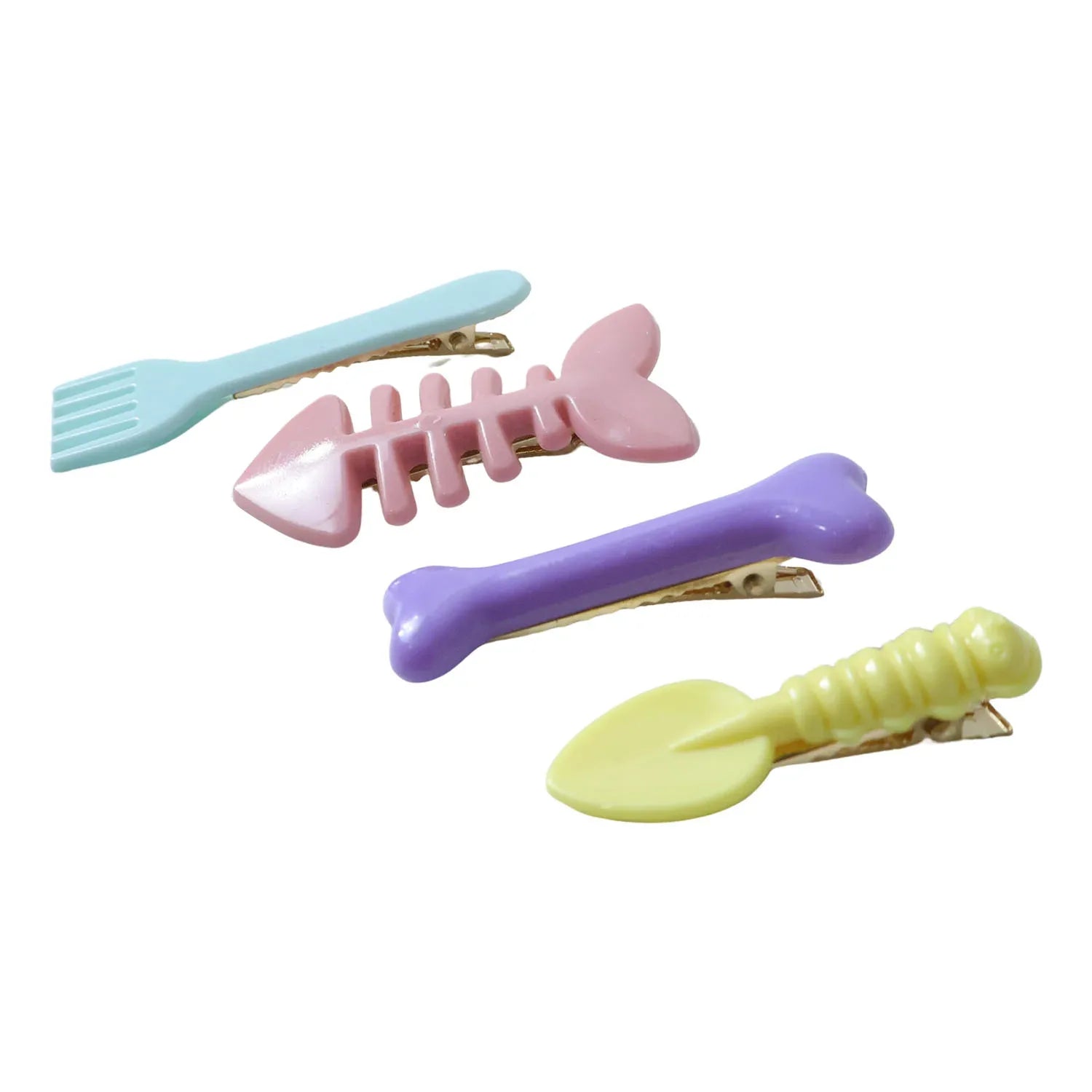 Cute Cartoon Shape Hair Clips (4 Pc) - Zidbik
