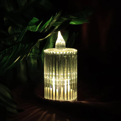Premium Crystal Effect Led Flameless Candle Lights (5 Pc) - Zidbik