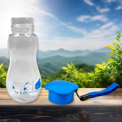 Transparent Travel Portable Water Bottle With Carry Straps (280 Ml  1 Pc) - Zidbik