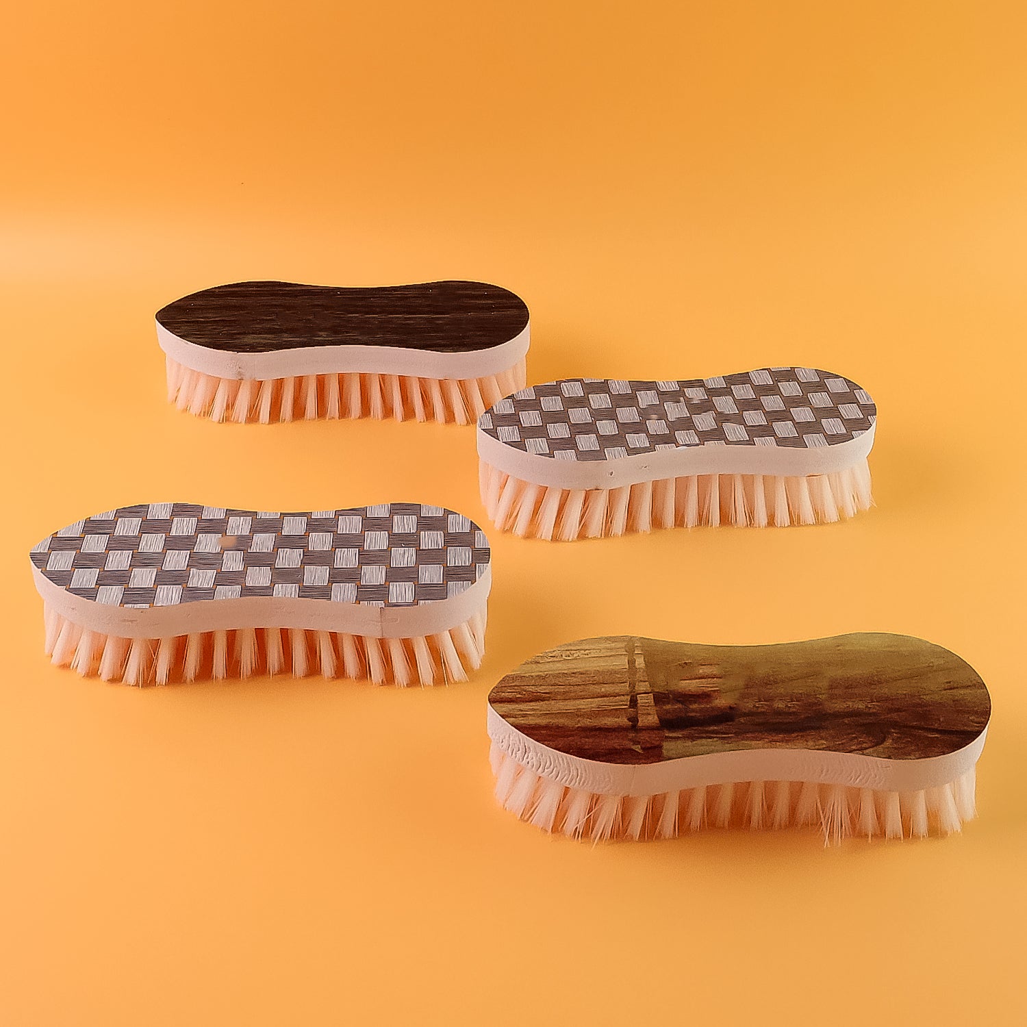 Veepee Ergonomic Curved Laundry Brush Set (4 Pc) - Zidbik