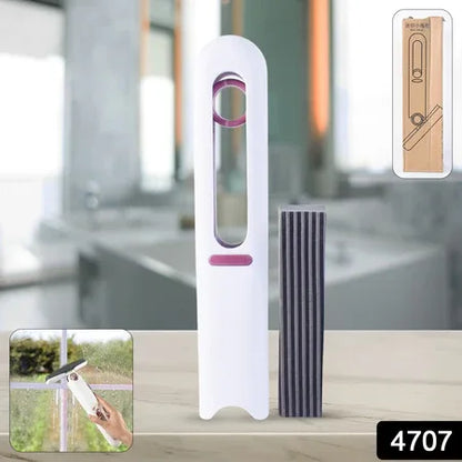 4707 Portable Self-squeeze Short Mop Mini Hand Wash-free Strong Absorbent Mop With 1 Cotton Head Cleaning Sponge For Bathroom Kitchens Table - Zidbik