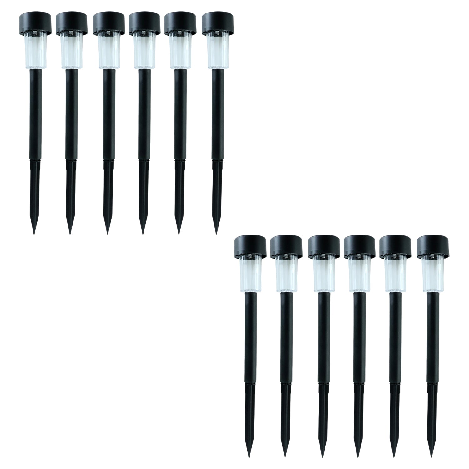 Solar Powered Lawn Pathway Light Set (12 Pcs Set)