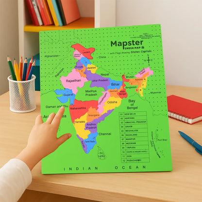 Aditi Mapster India Map Eva Foam Puzzle Set - Zidbik