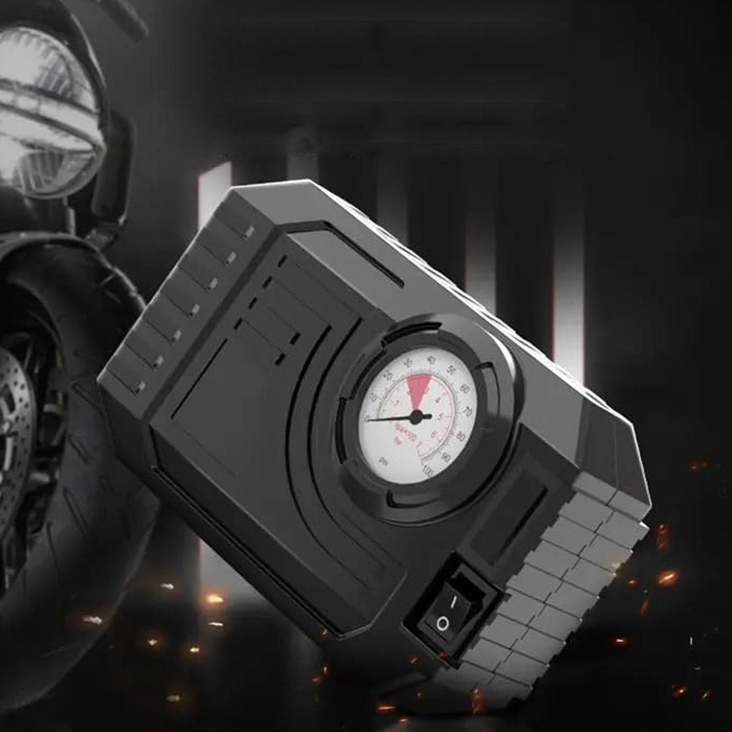 7586 Tire Inflator Portable Air Compressor 12v Small Air Pump For Car Tires Bicycle Balloons Cars Bike Bicycles And Other Inflatables With Led Light (12v) - Zidbik