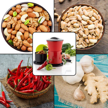 2674 Round Chilly Cutter And Grinder Tool With Effective Sharp Chopping And Cutting Blade System. - Zidbik