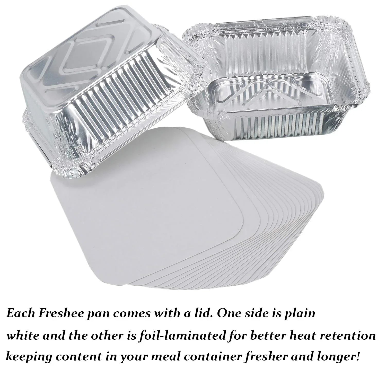 Freshee Aluminium Food Container With Lid 450 Ml 10 Pc - Zidbik