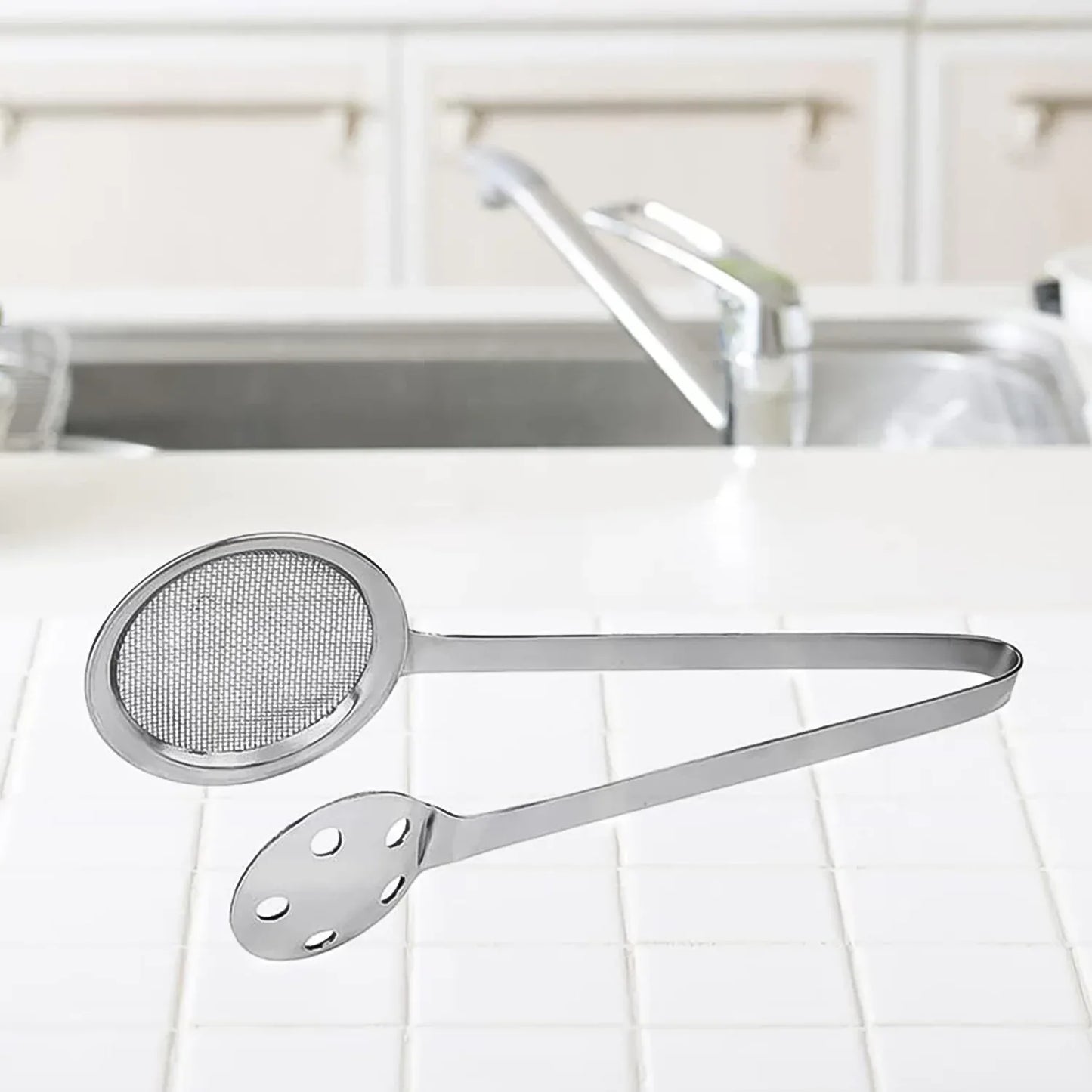 Apex Stainless Steel Skimmer Serving Tong - Zidbik