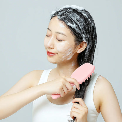 Multipurpose Silicone Scalp Massager Shampoo Brush (1 Pc) - Zidbik