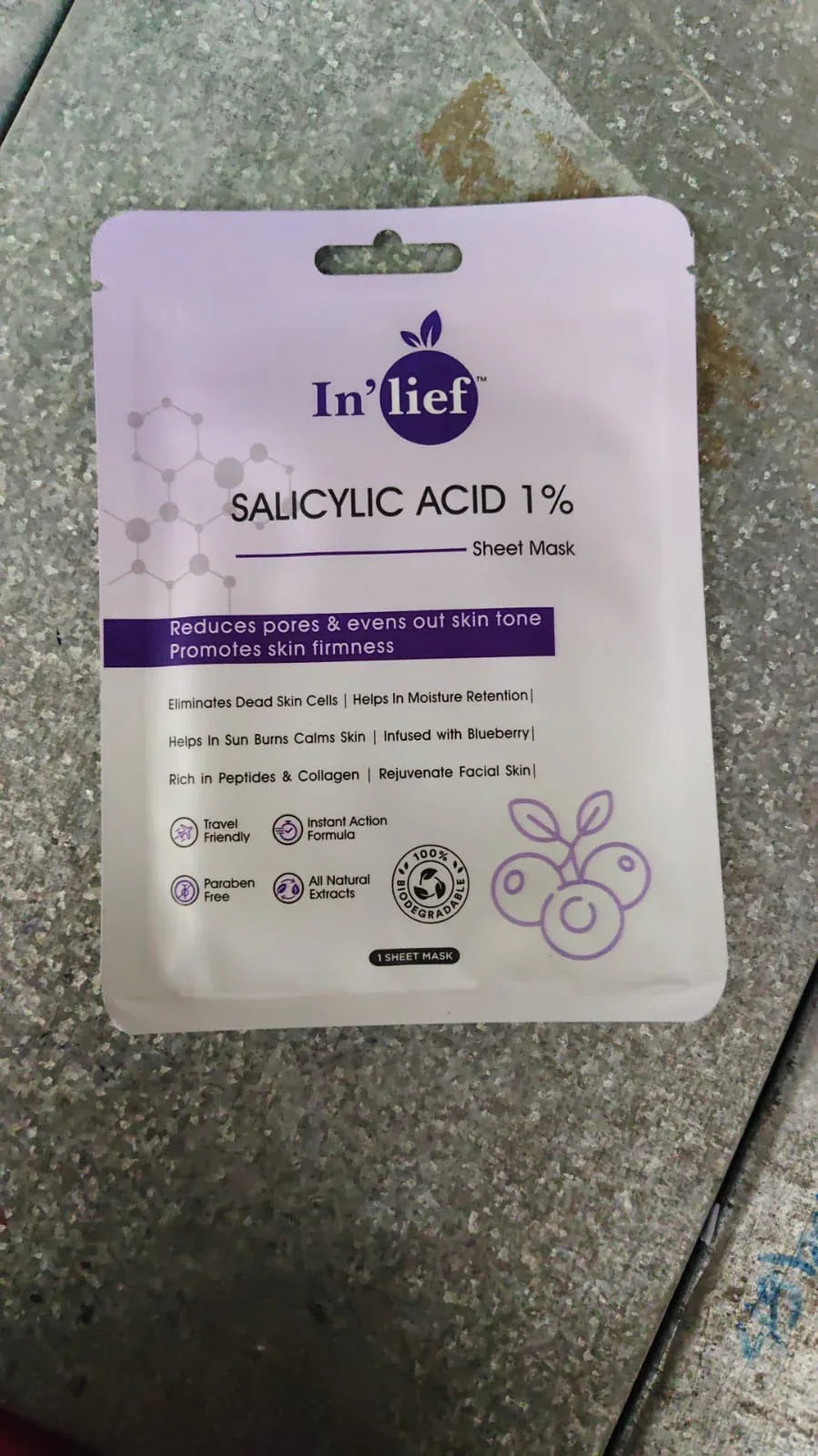 Inlief Salicylic Acid 1 Clarifying Pore-refining Facial Sheet Mask (1 Pc) - Zidbik