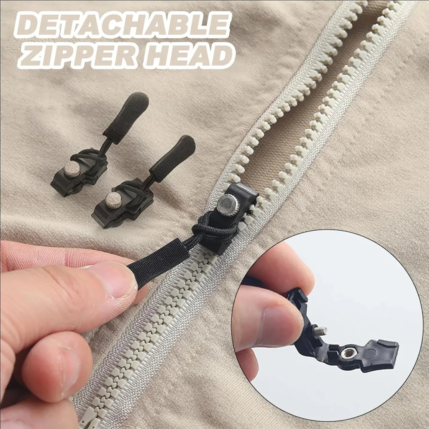Portable Universal Detachable Zipper Slider (10 Pc Big) - Zidbik