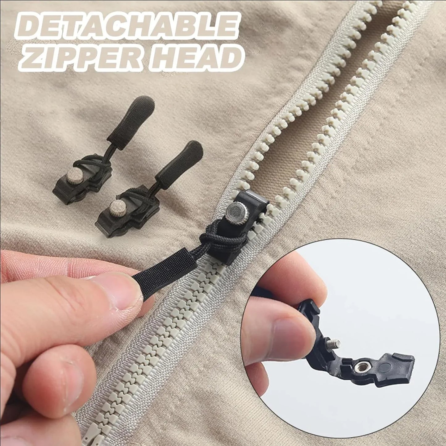 Portable Universal Detachable Zipper Slider (10 Pc Big) - Zidbik