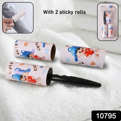 Reusable Sticky Lint Roller With Handle (1 Set) - Zidbik