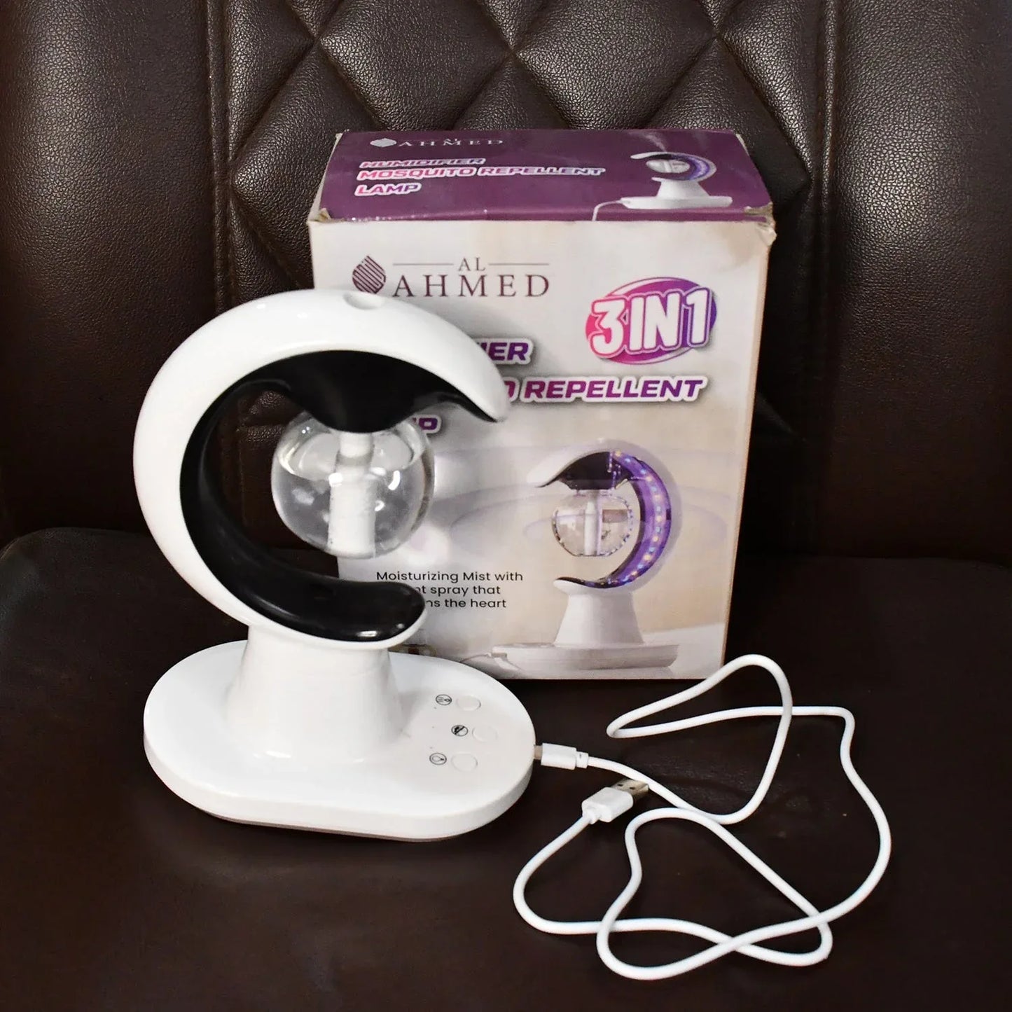 3-in-1 Led Lamp With Humidifier And Mosquito Repellent (1 Pc) - Zidbik