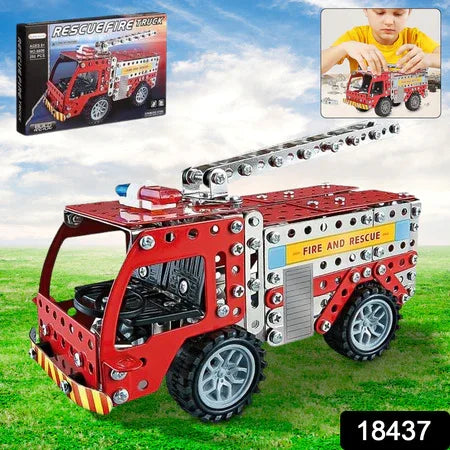 Metal Diy Fire Truck Building Blocks For Kids (Fire Truck 292pcs Of Truck Tool 1 Set) - Zidbik