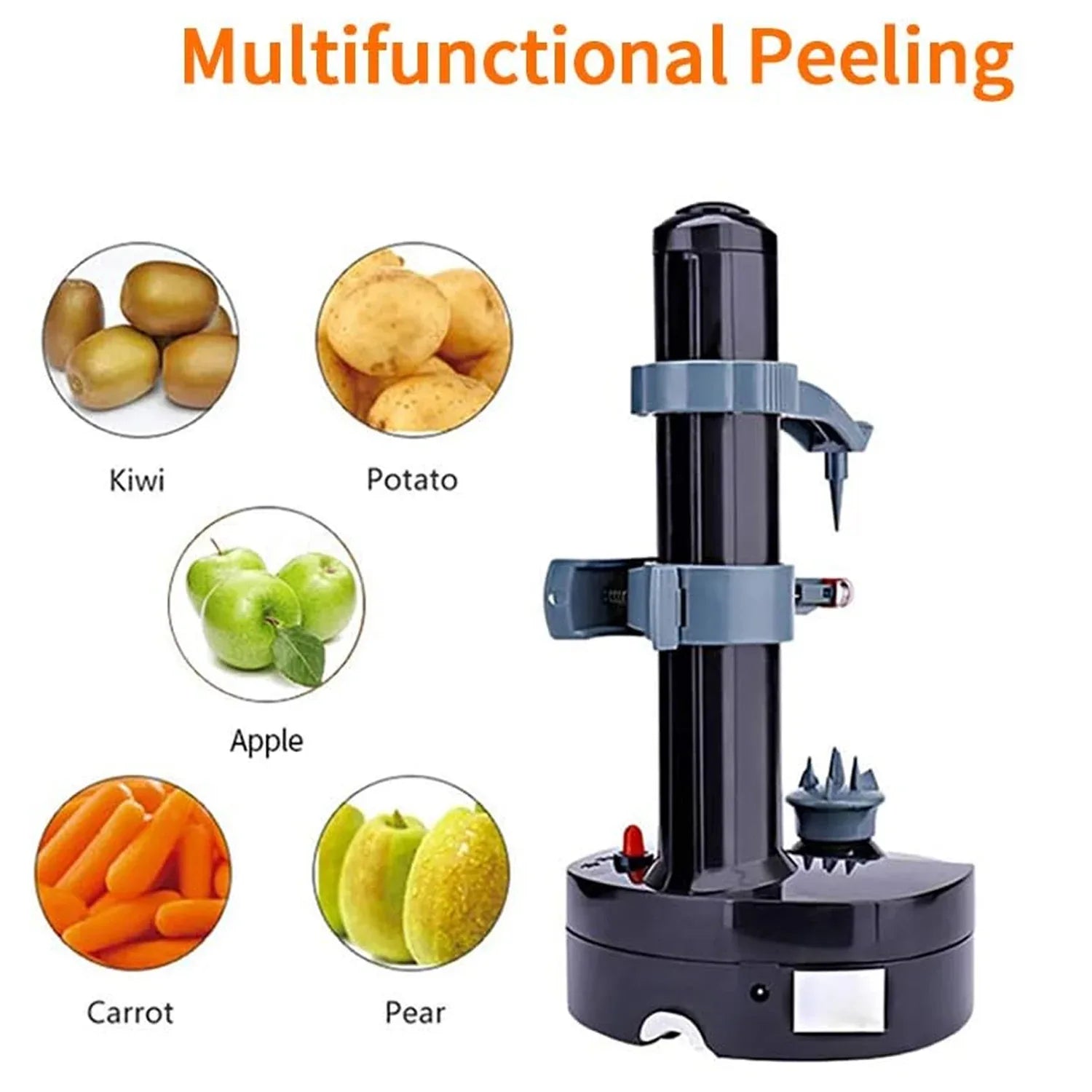 Multipurpose Electric Vegetable Fruit Peeler Automatic Potato Peeler (1 Pc) - Zidbik