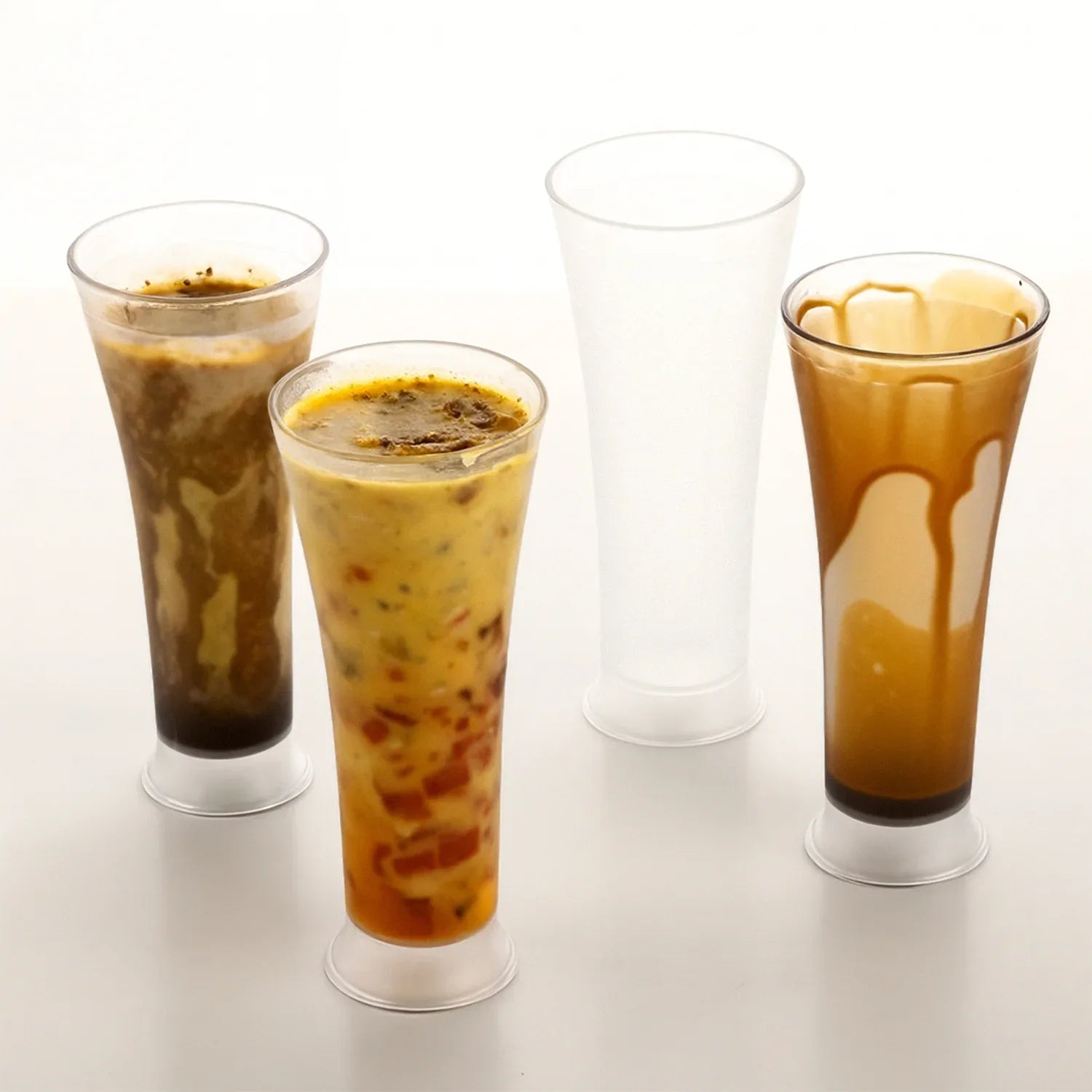 Supermom Plastic Faluda Matt Glass Set (300ml 6 Pc) - Zidbik