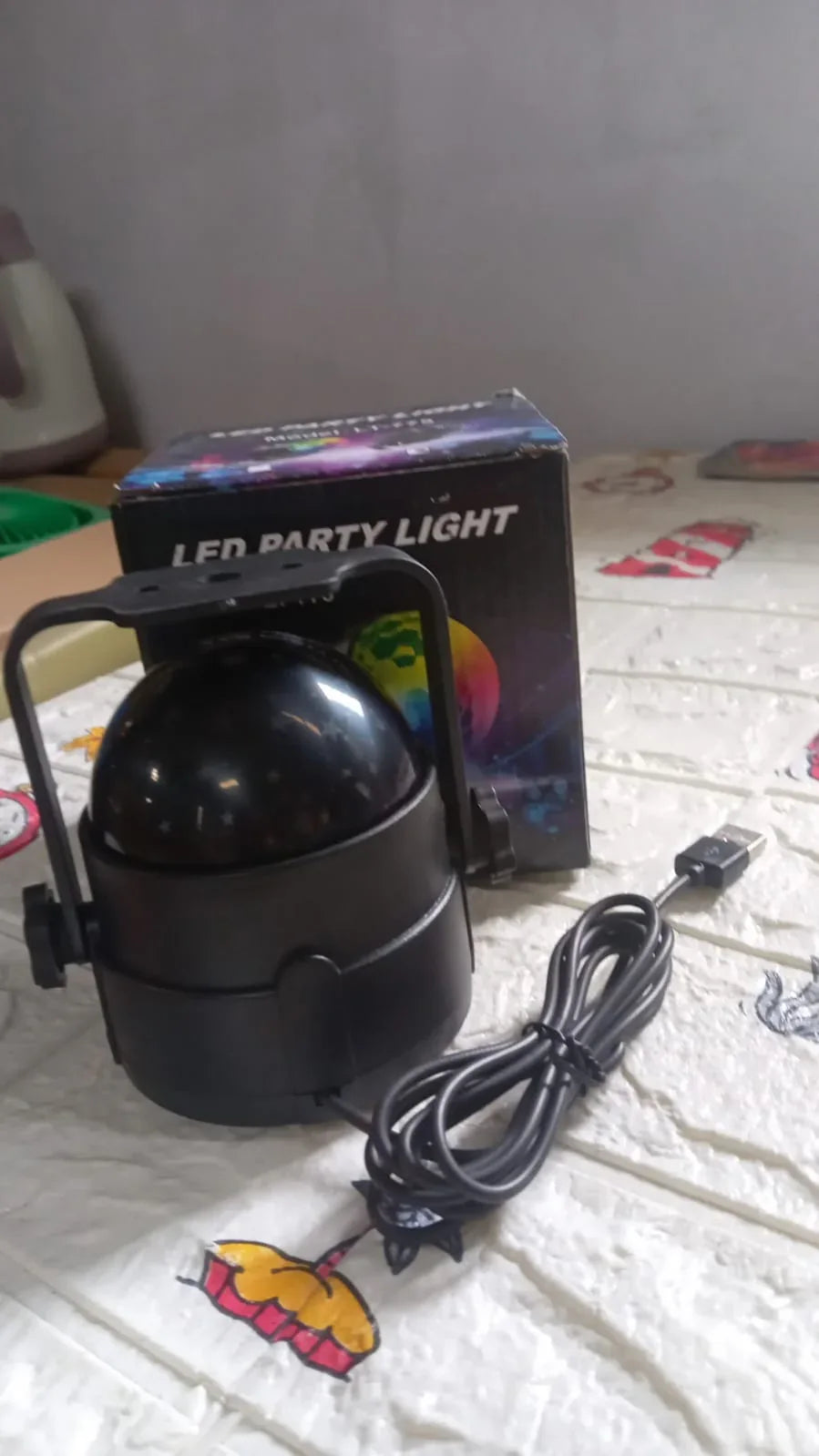 7549 Dj Light Party Disco Light For Home Party Led Disco Ball Colors Pattern Modes Dancing Light For Room Rotating Bulb Magic Lights For Diwali Wedding Holiday Party Party Gift Kids Birthday - Zidbik