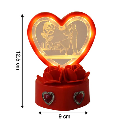 Heart-shaped Love Couple Decorative Showpiece (1 Pc) - Zidbik