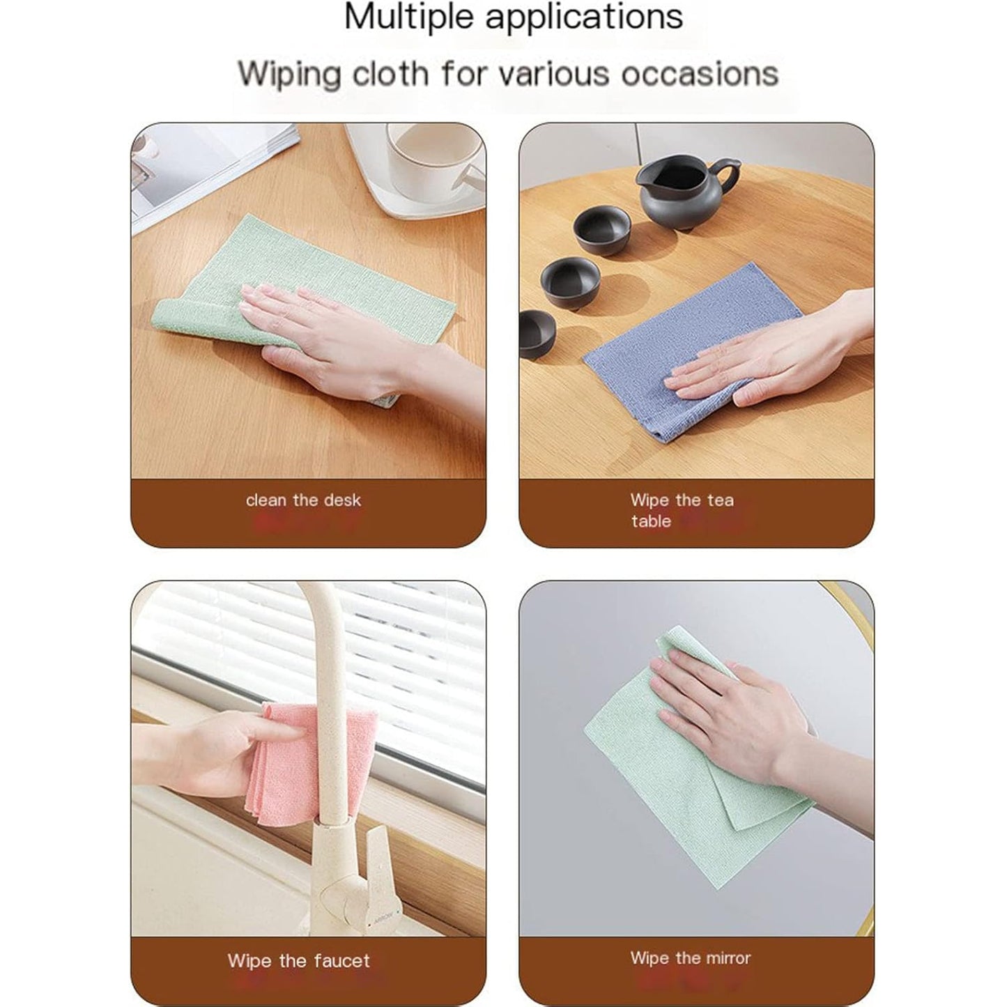 Microfiber Cleaning Cloth With Box Magic Wipe (10 Pcs Set) - Zidbik