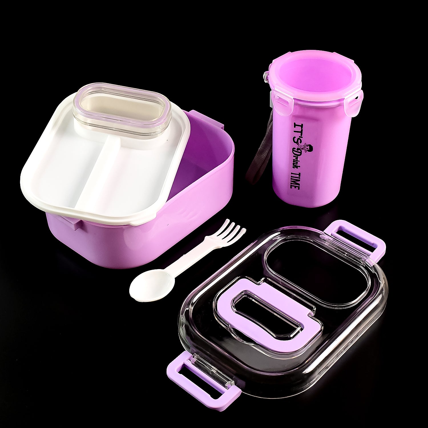 Multi-functional 1 Set Leakproof Lunch Box With Cutlery  Tumbler - Zidbik