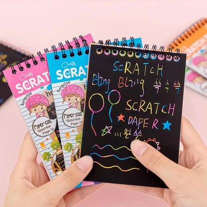 4609 Crafts Rainbow Art Scratch Paper Book Sheets 10 Page ( Pack Of 1 ) - Zidbik