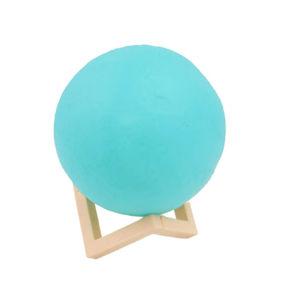 Moon Night Lamp Blue Color With Plastic Stand (15 X12 Cm 1 Pc) - Zidbik