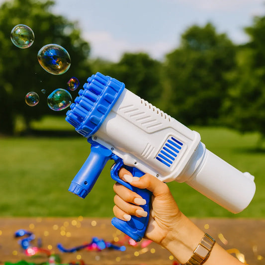 32 Holes Big Rechargeable Powerful Machine Bubble Gun Toys (1 Set) - Zidbik