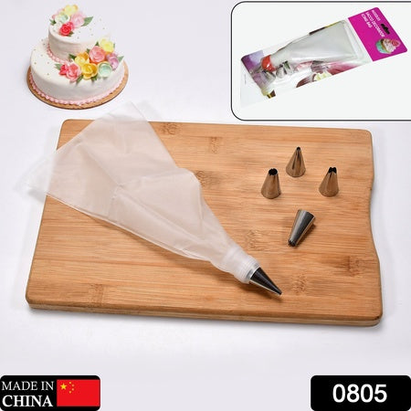 0805 Cake Decorating Nozzle With Piping Bag Stainless Steel Piping Cream Frosting Nozzles - Zidbik