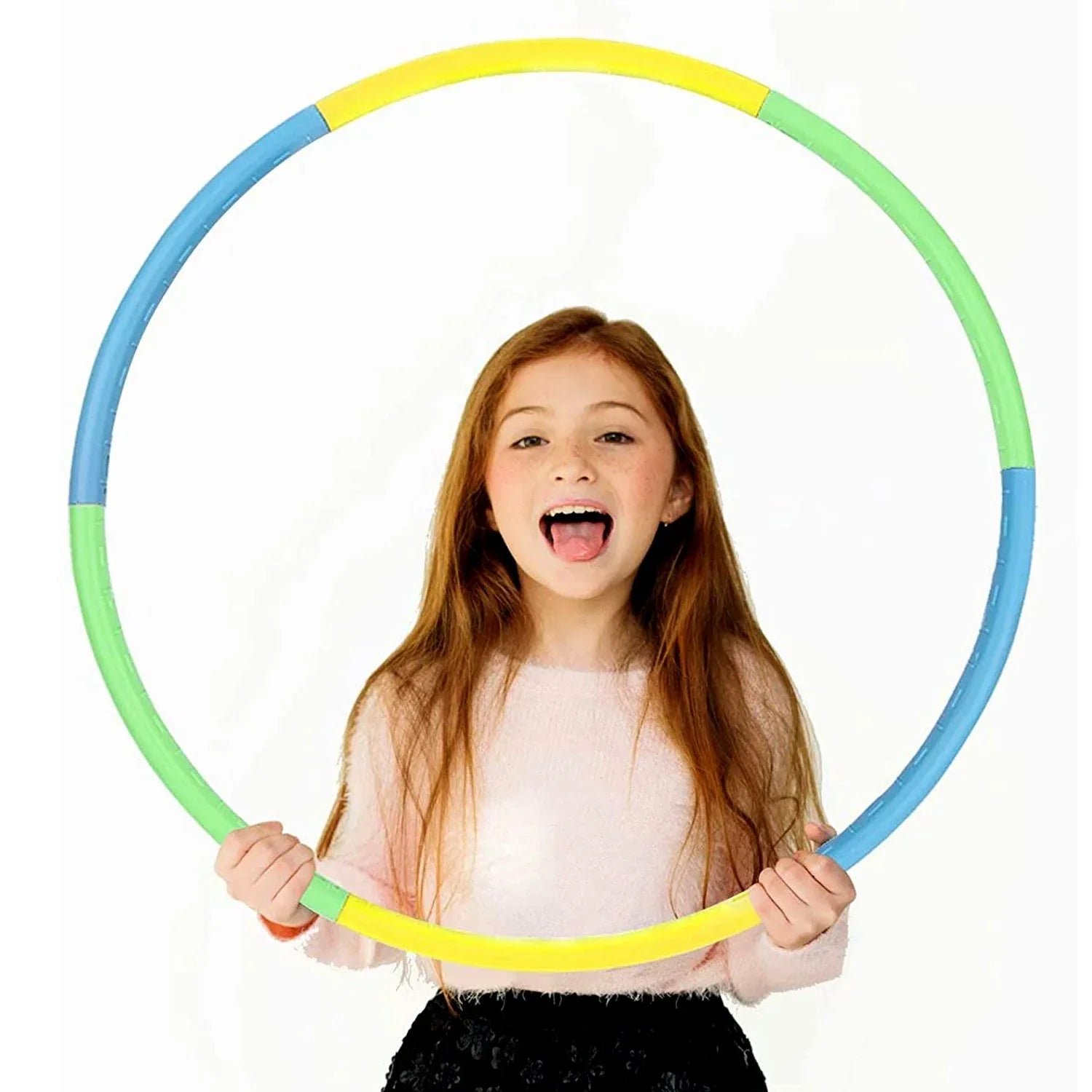 8018 Hoops Hula Interlocking Exercise Ring For Fitness With Dia Meter Boys Girls And Adults - Zidbik