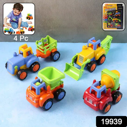 Funwoods Construction Vehicle Toy Set For Kids (4 Pc) - Zidbik