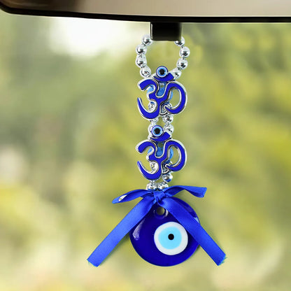 Decorative Double Om Symbol Evil Eye Hanging (1 Pc) - Zidbik