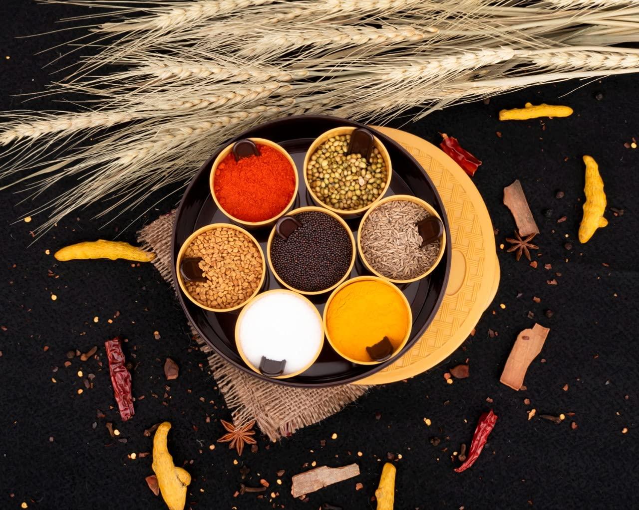 2509 Round Plastic Masala Spice Box - Zidbik
