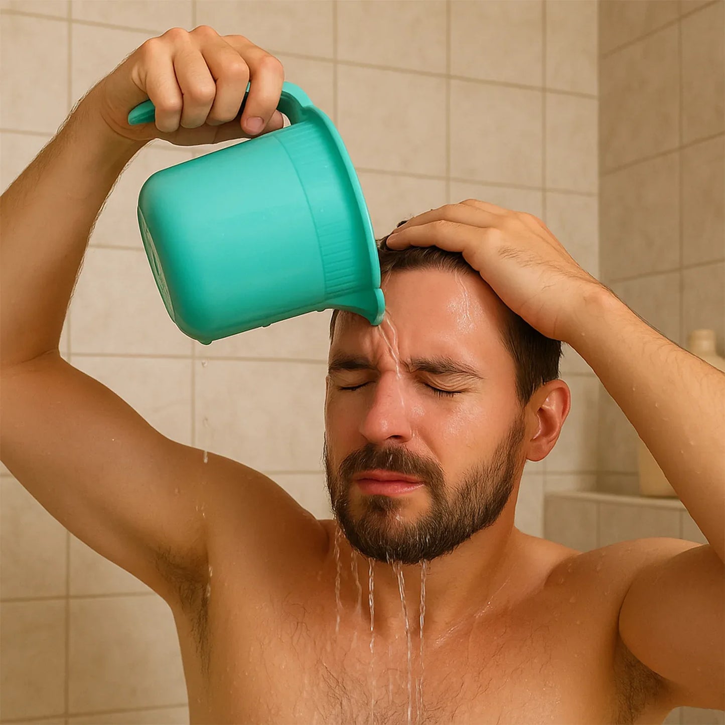 Plastic Bath Mug For Bathroom Use (1 Pc) - Zidbik