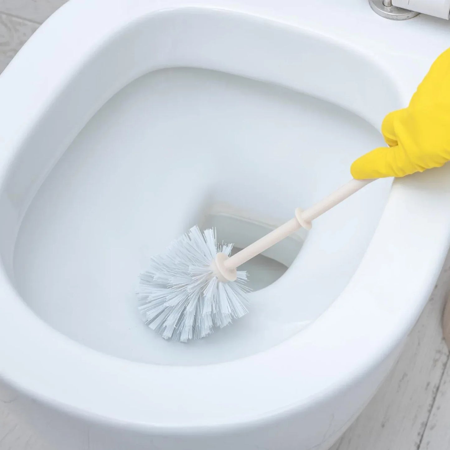 4673 Premium Toilet Plastic Brush With Holder Stand Western And Indian Toilet Bathroom Cleaning - Zidbik