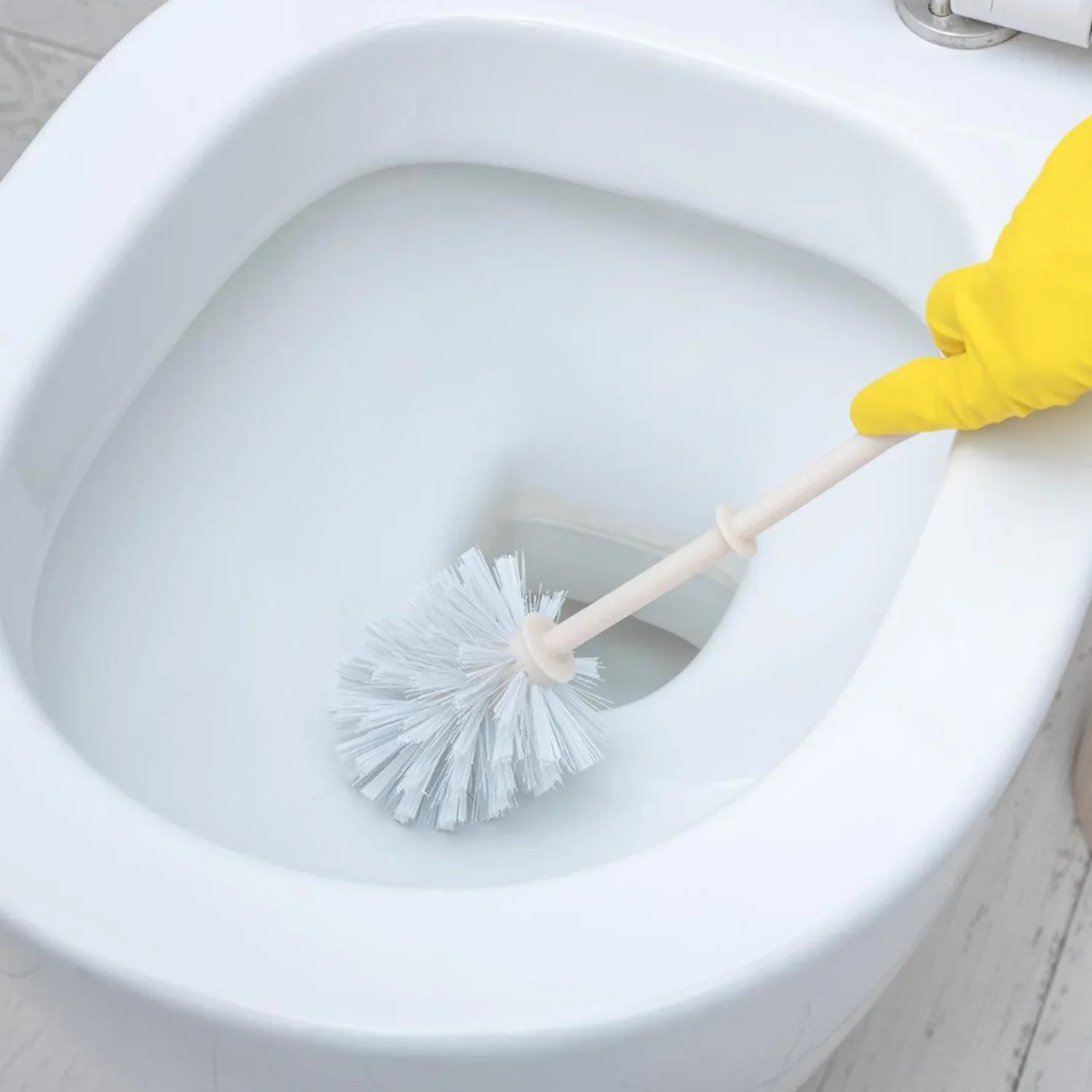 4673 Premium Toilet Plastic Brush With Holder Stand Western And Indian Toilet Bathroom Cleaning - Zidbik