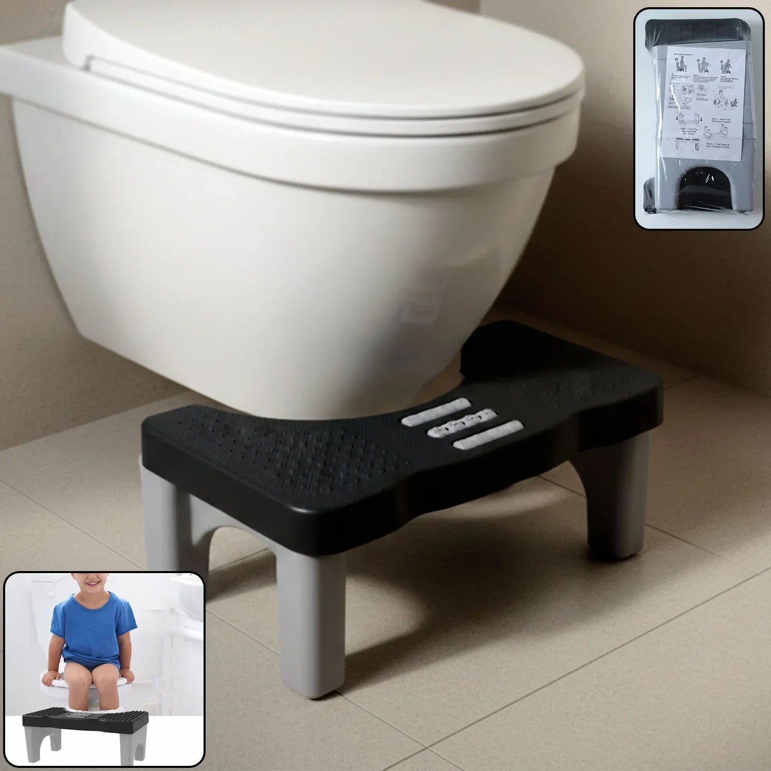 Portable Toilet Potty Stool (1 Pc) - Zidbik