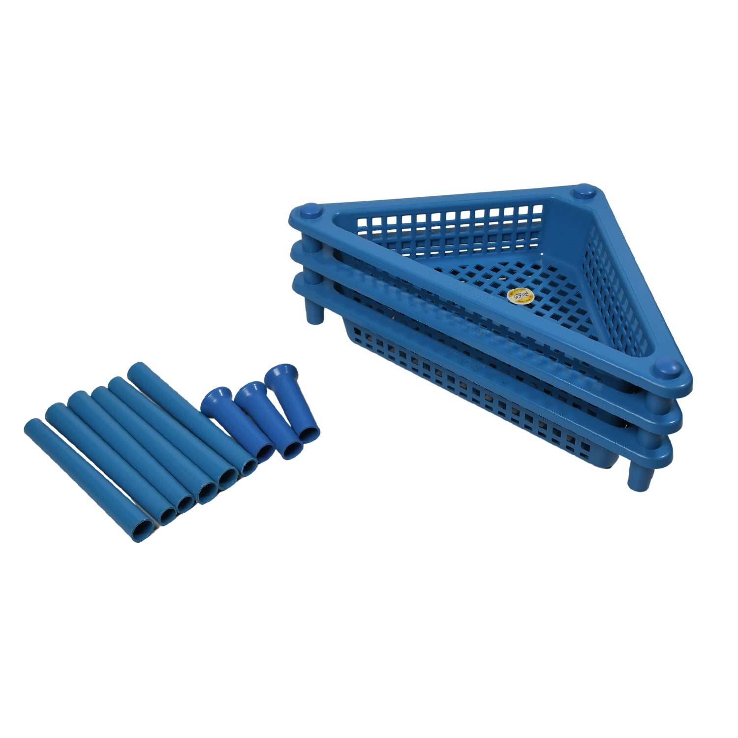 2812 Triangle Storage Plastic 3-tier  Rack Shelf For Kitchen Living Room Bathroom Office - Zidbik