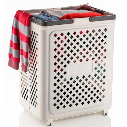 Multipurpose Foldable Laundry Basket With Wheels