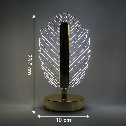 Premium Leaf Shape Crystal Table Lamp (1 Pc) - Zidbik
