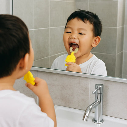 Cute Cartoon Duck U-shape Baby Toothbrush (1 Pc Mix Color) - Zidbik